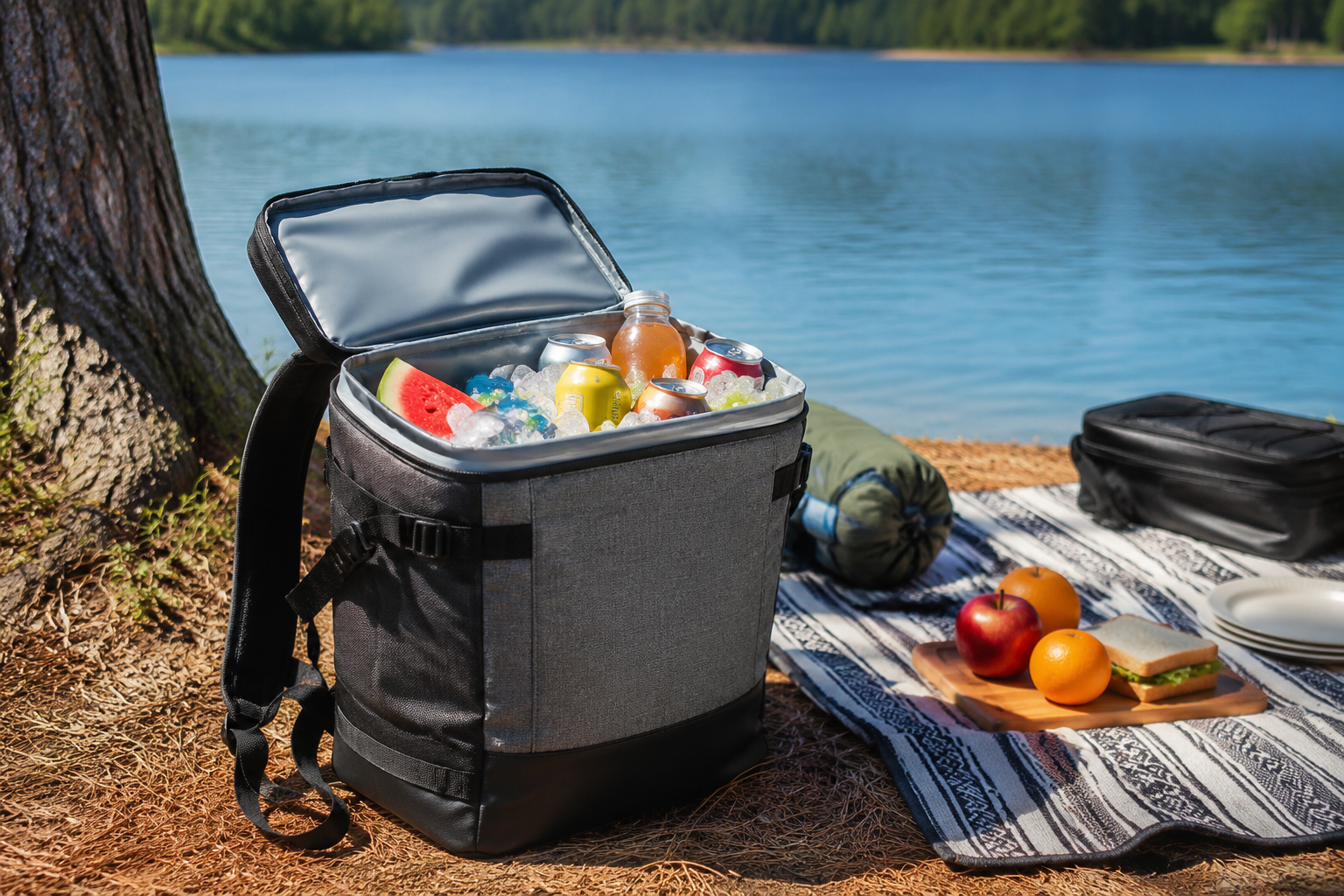 Backpack Cooler in an outdoor setting