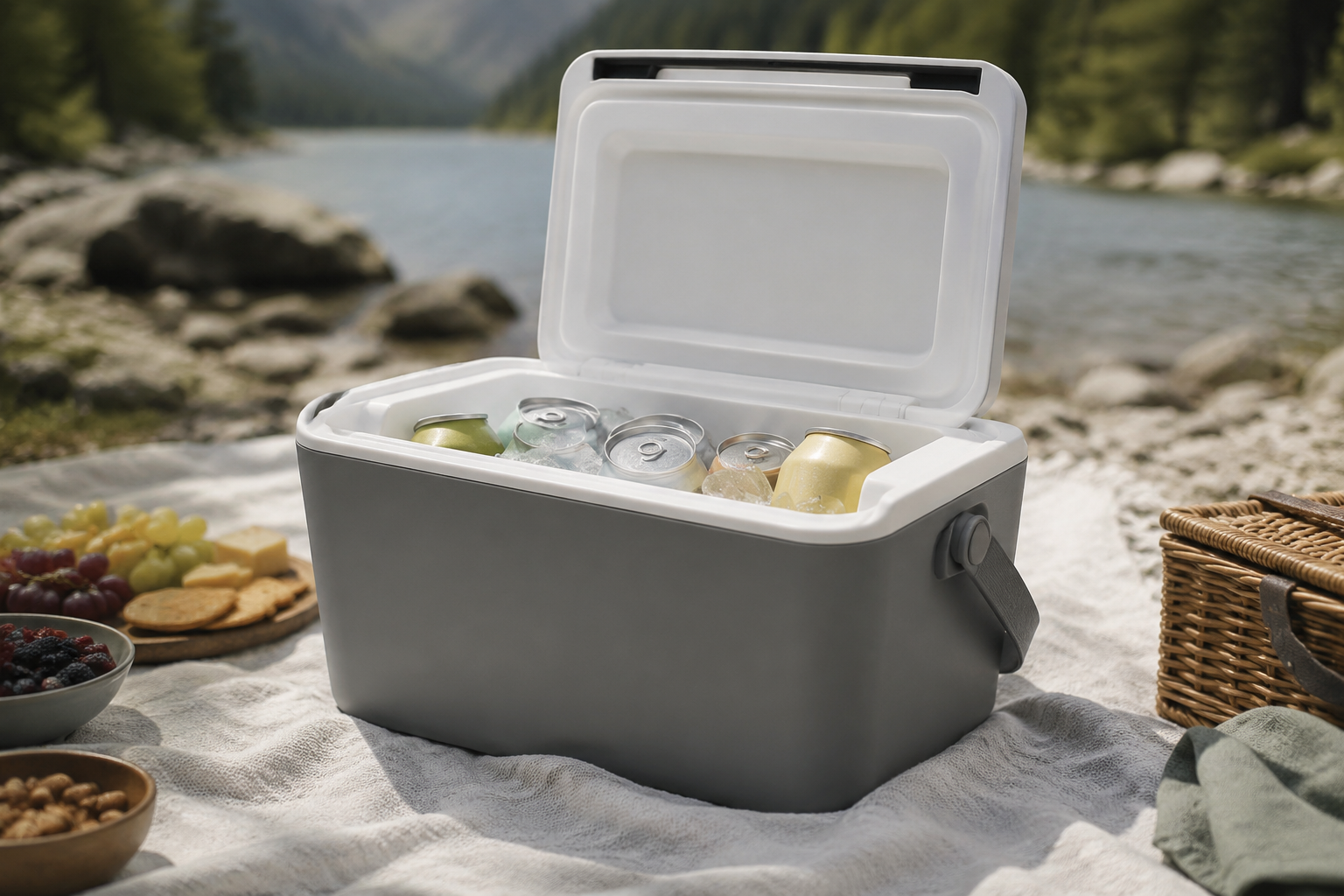 Personal Mini Cooler 6-can in an outdoor setting