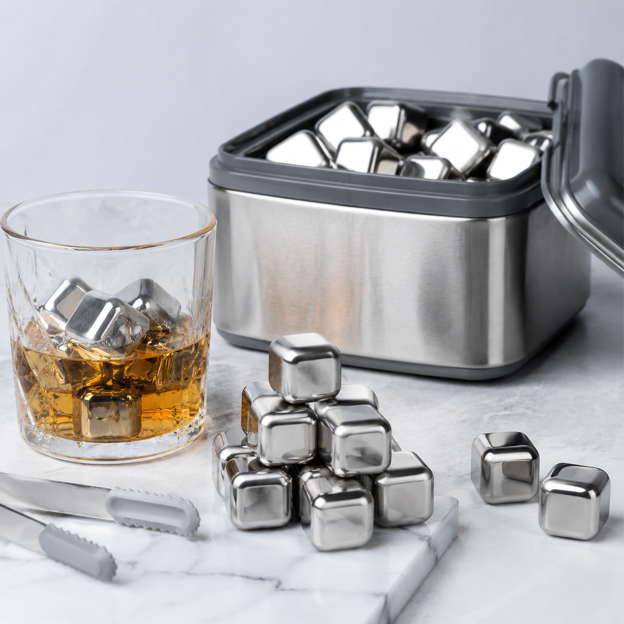 Reusable Ice Cubes Steel (40) — Ice & Cubes